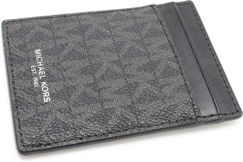 michael kors men's leather money-clip card case|Cooper Signature Logo Money Clip Card Case .